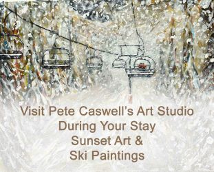 One of my ski paintings which decorate the house alongside the other art.