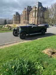 The fabulous Bowes Museum with our Beautiful 1924 Austin 20