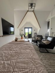 View from sofabed made up