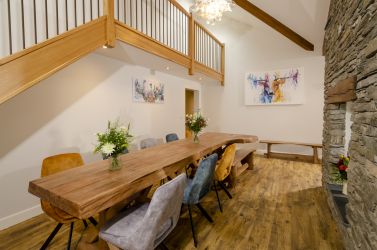 Dining area in the greenhouse