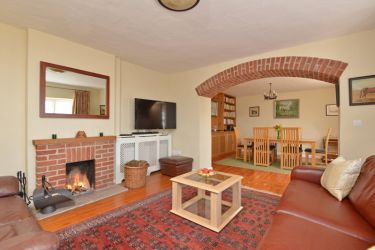 Living room view to dining room