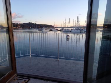 Balcony looking over harbour