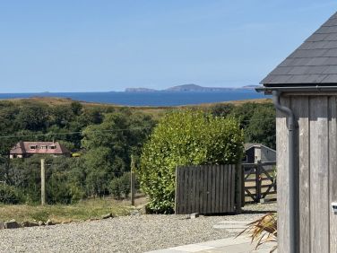 Sea View & St Davids headland in the distance from Leet Bach Patio
