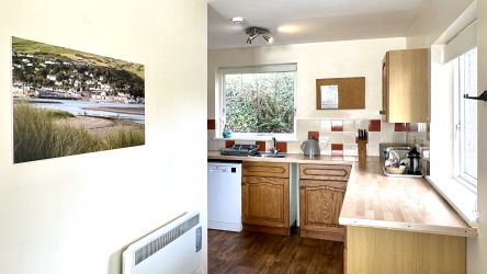 Otter - Aberdovey Hillside Village - kitchen view from dining