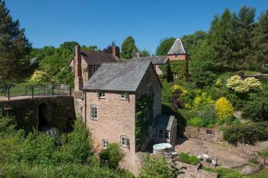 View from the bathroom on the top floor and bedroom on the middle floor