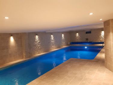 Indoor pool with steam room