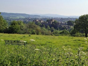 Ludlow castle view from the common