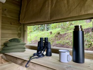 New for 2026 our garden wildlife watching & photography hide, perfect for peacefully observing.