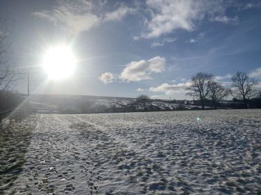 Winter scene towards Llanllwni mountain January 2026