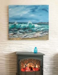 An electric log burner helps to keep the mood cosy without having to do much work.