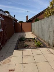 Patio area with table and chairs