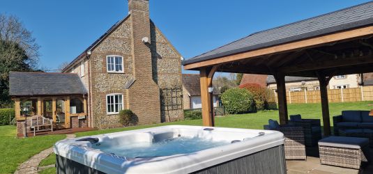 Hot tub and grounds