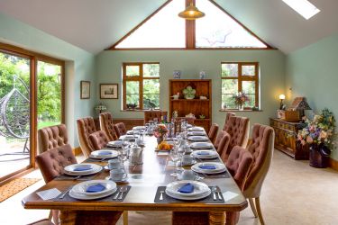 Dining area sits 16