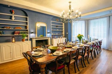The magnificent dining room - 24 guests to sit round one table. Nr. Ross-on-Wye Hereforshire