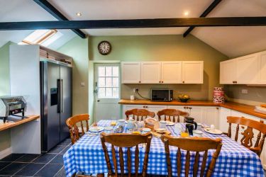 The breakfast area in the large kitchen Brookside Nr Symonds Yat Herefordshire