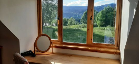 Master bedroom towards Loch Alvie.