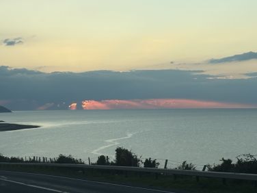 Sunset view from nearby main road