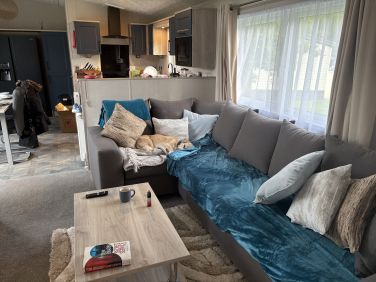 Large L shaped sofa/ double sofa bed