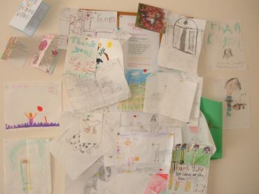 Artwork by younger guests!