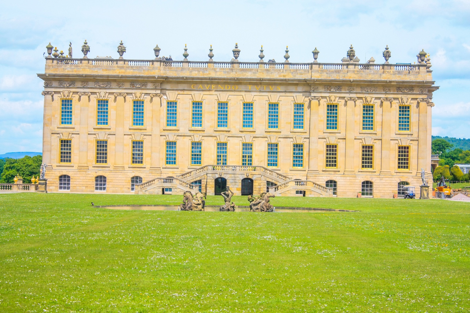 The front of Chatsworth House