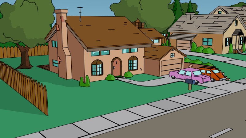 Cartoon image of the Simpsons house