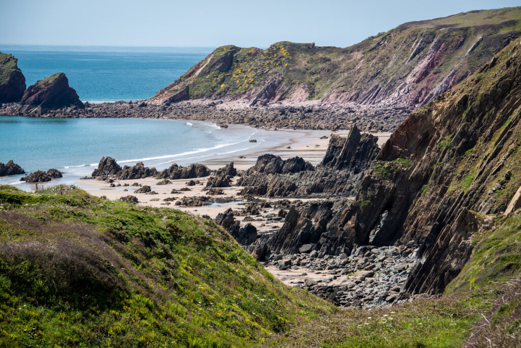 Marloes Sands, one of the best Fossil hunting beaches in the UK